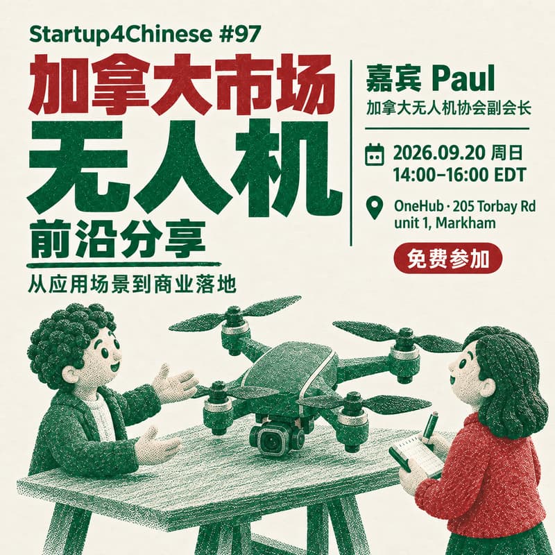Cover Image for Startup4Chinese #97｜无人机飞起来之后：技术前沿与加拿大市场机会