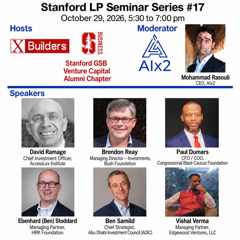 Cover Image for Stanford LP Seminar Series #17 (AccessLex; Bush Foundation; CBC Foundation; HRK Foundation; ADIC; Edgewood Ventures)