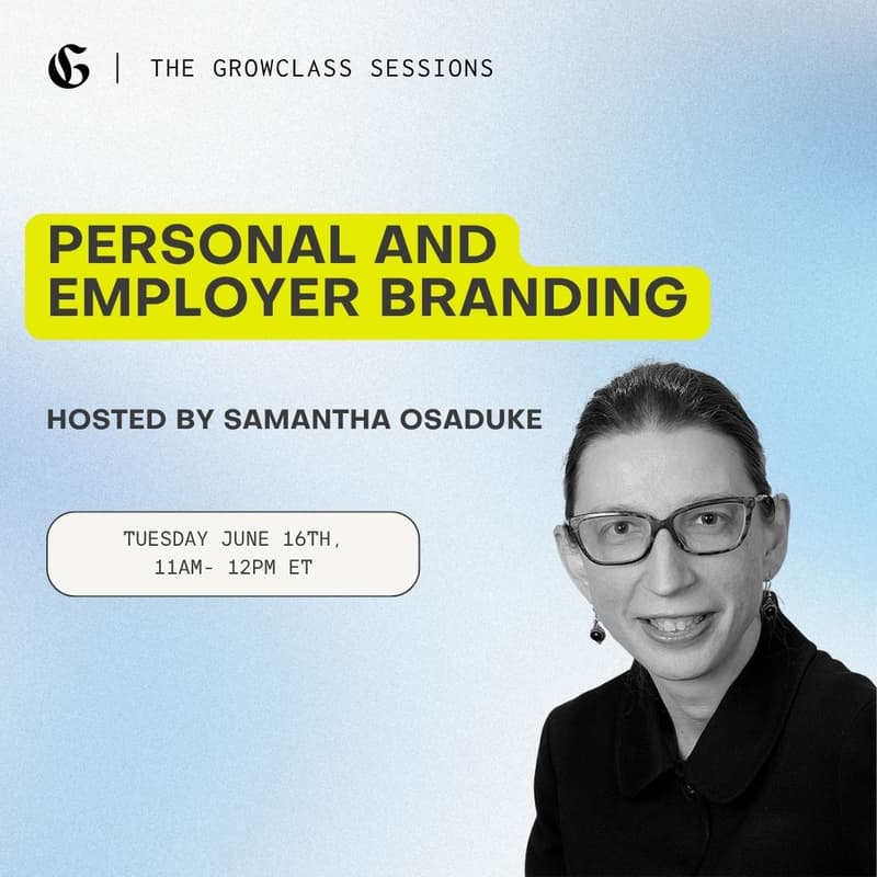 Cover Image for Personal and Employer Branding with Samantha Osaduke