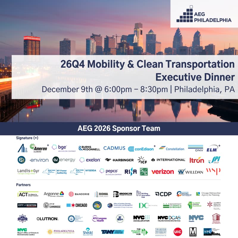 Cover Image for 26Q4 Philadelphia Executive Dinner: Mobility & Clean Transportation