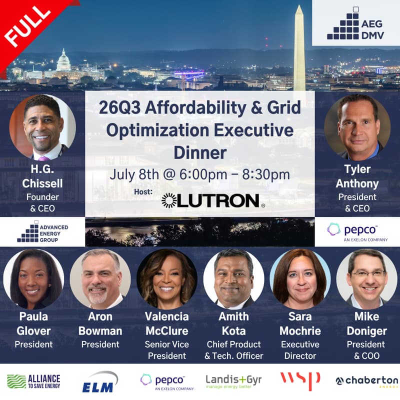 Cover Image for 26Q3 DMV Executive Dinner: Affordability & Grid Optimization