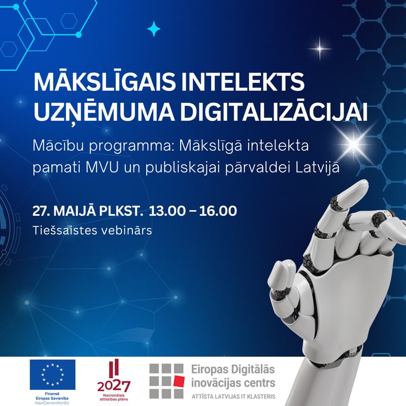 Cover Image for Mākslīgais intelekts uzņēmuma digitalizācijai