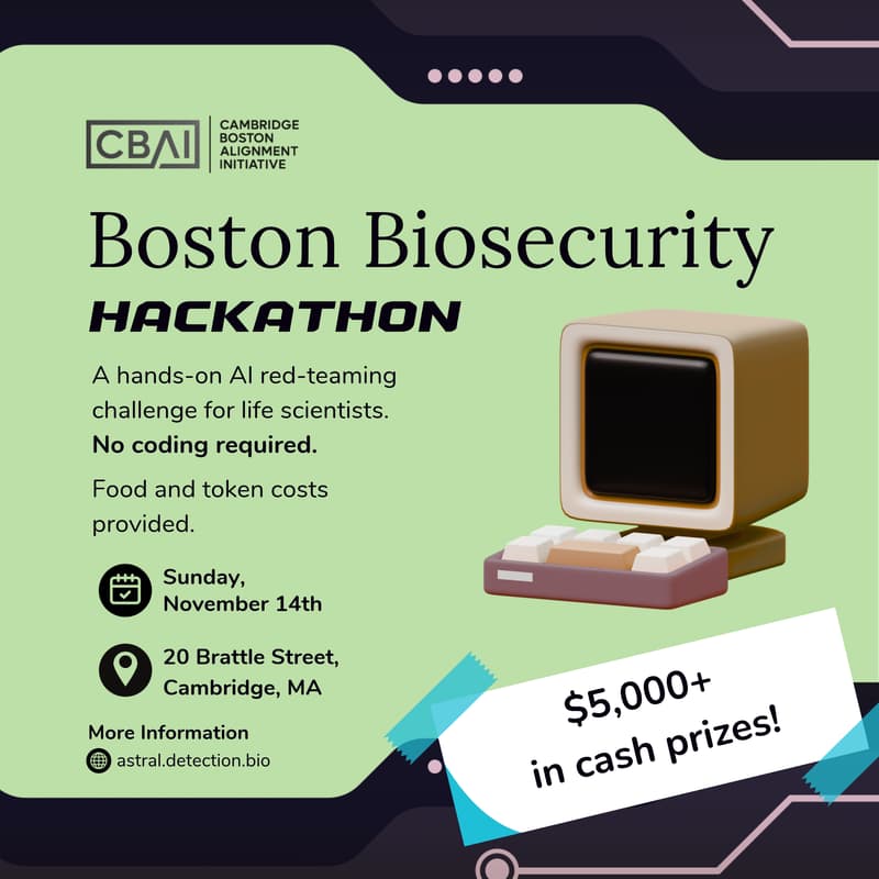 Cover Image for CBAI Boston Biosecurity Hackathon