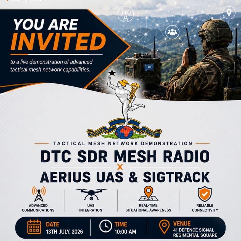 Cover Image for TACTICAL MESH NETWORK DEMONSTRATION, SOKO AERIAL ROBOTICS