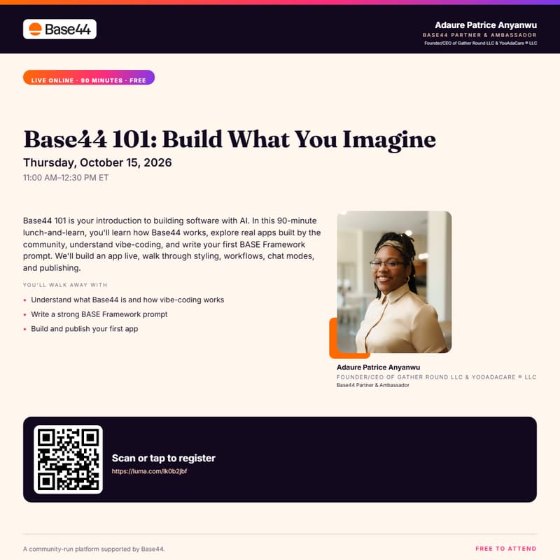 Cover Image for Base44 101: Build What You Imagine