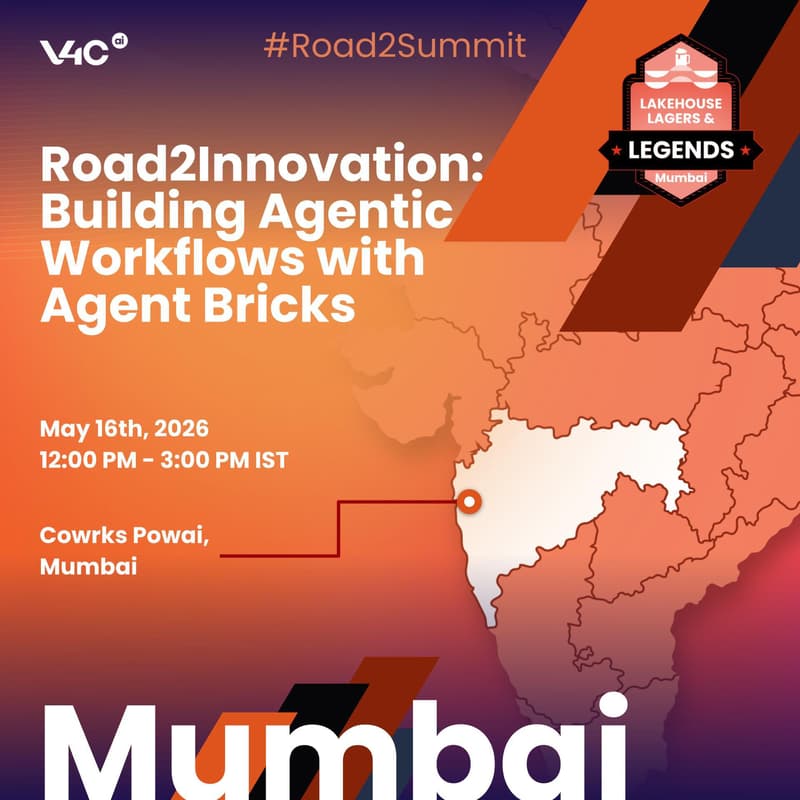 Cover Image for Lakehouse, Lagers, & Legends [Mumbai]: Road2Innovation | Building Agentic Workflows with Agent Bricks