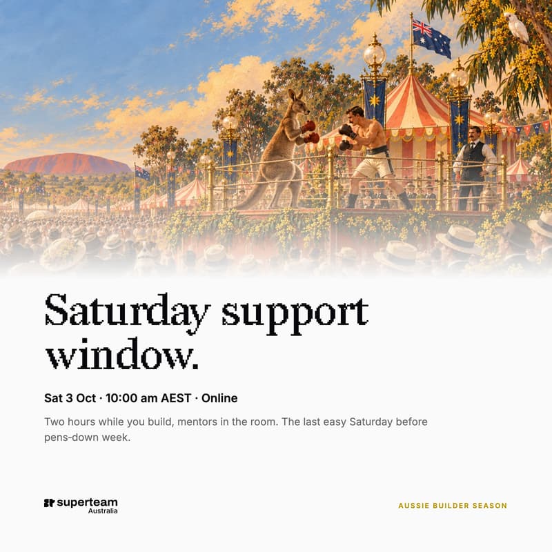 Cover Image for Saturday Builder Support Window