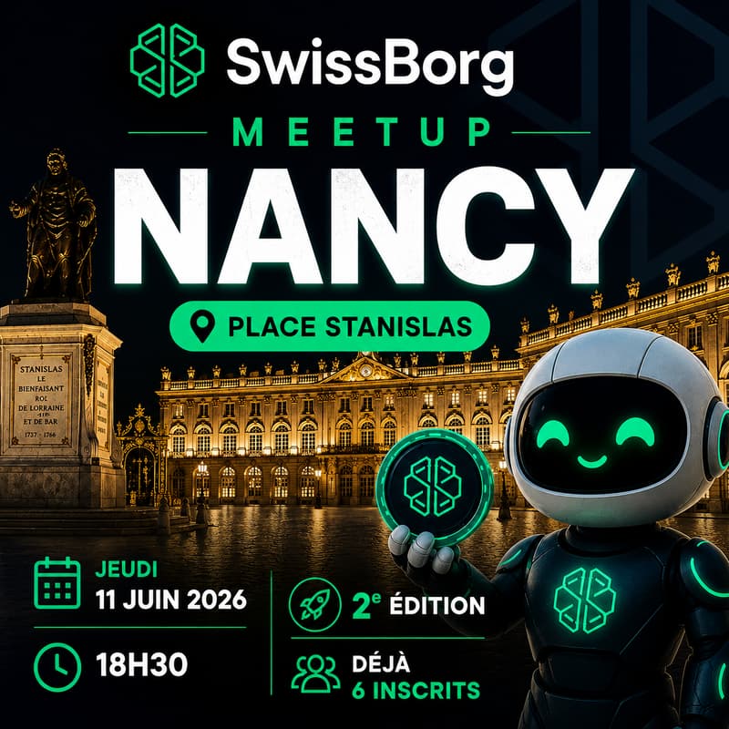 Cover Image for 🚀 SwissBorg Meetup Nancy #2 – Crypto, Bitcoin & Web3 (Débutants bienvenus)