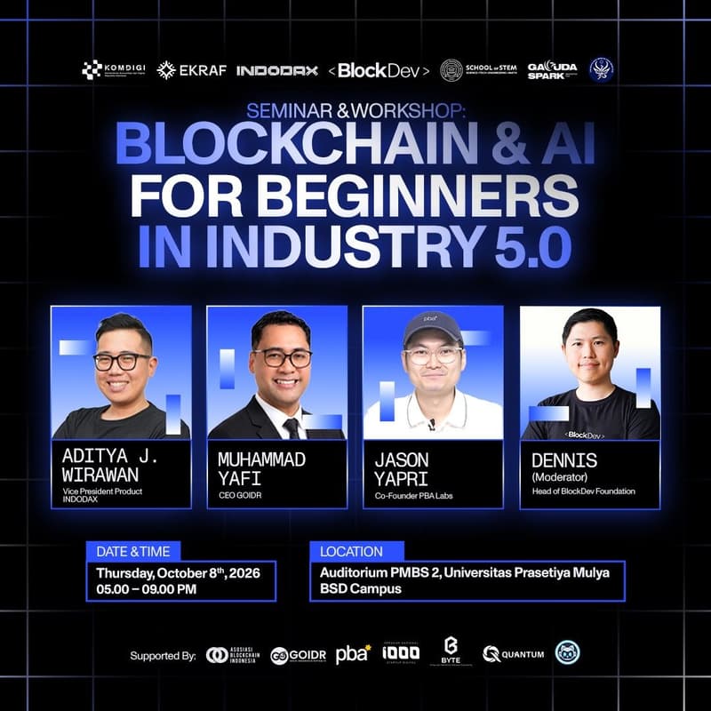 Cover Image for Seminar & Workshop: Blockchain & Artificial Intelligence For Beginners in Industry 5.0