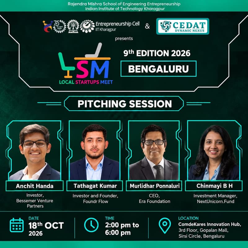 Cover Image for Local Startups’ Meet (LSM) Bengaluru 2026
