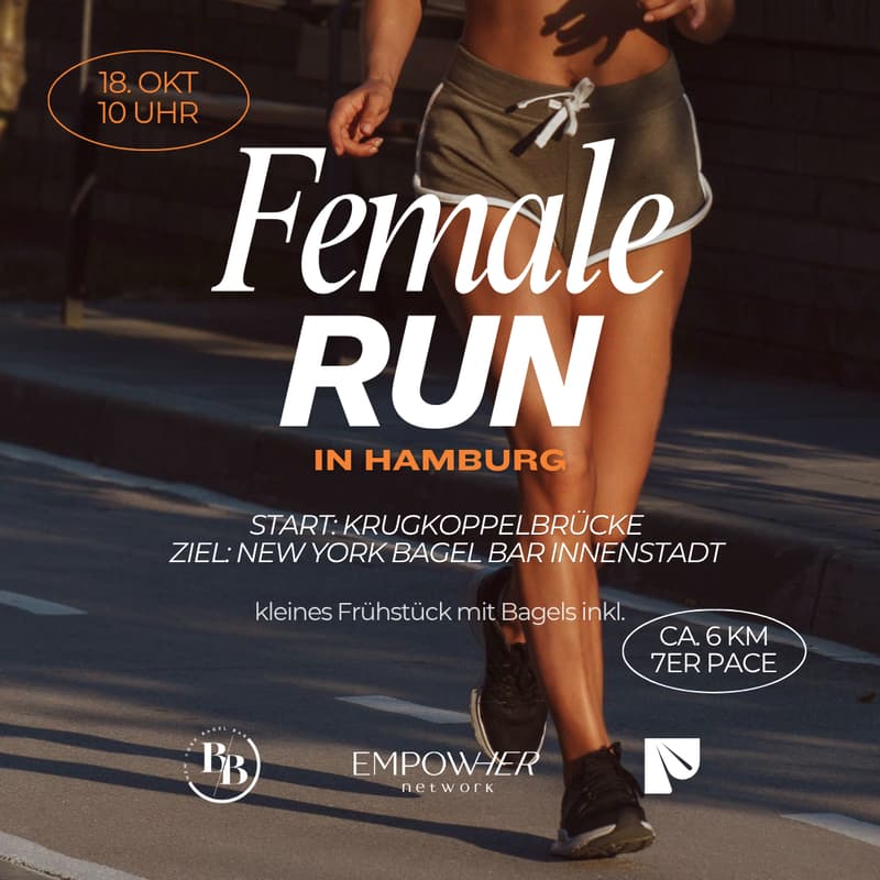 Cover Image for Female Run mit EmpowHer Network, New York Bagel Bar & Pace and Silhouettes