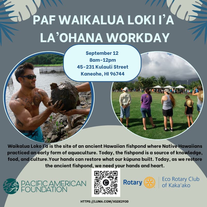 Cover Image for Waikalua Loko I'a La'Ohana Workday