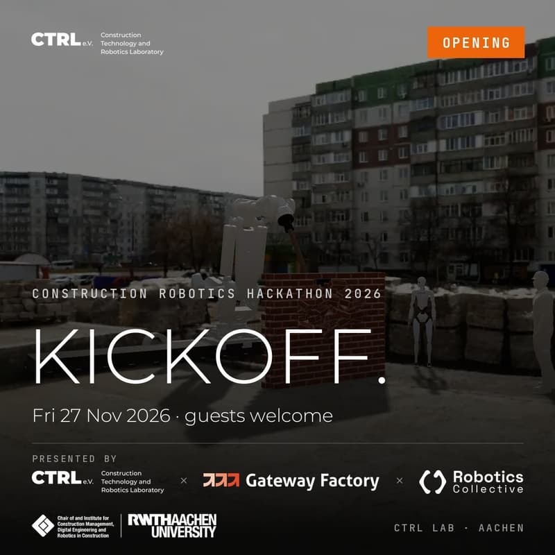 Cover Image for Construction Robotics Hackathon 2026 – Kickoff