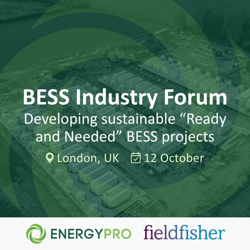 Cover Image for BESS Industry Forum: Developing sustainable “Ready and Needed” BESS projects