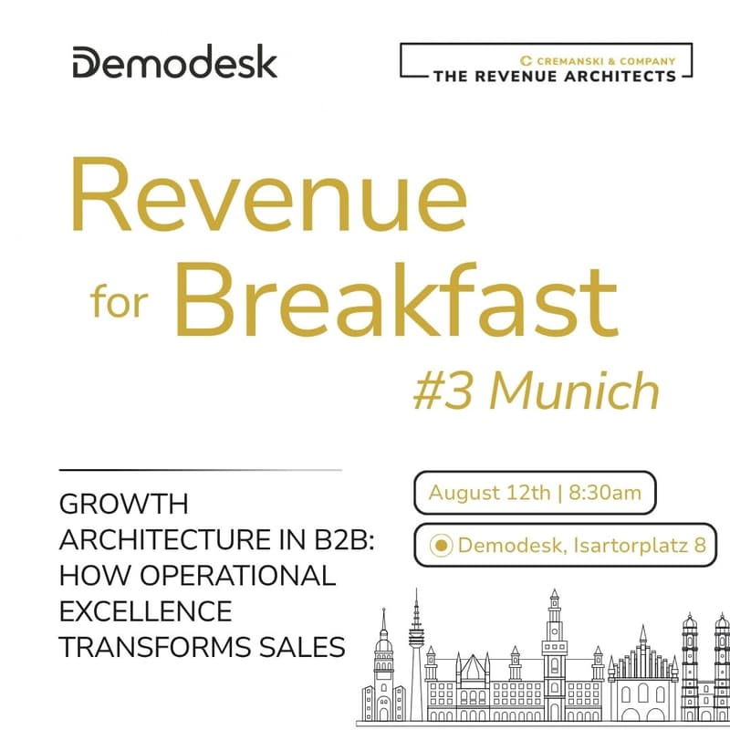 Cover Image for Revenue for Breakfast #3 - in Partnership with Demodesk - Growth Architecture in B2B: How Operational Excellence Transforms Sales