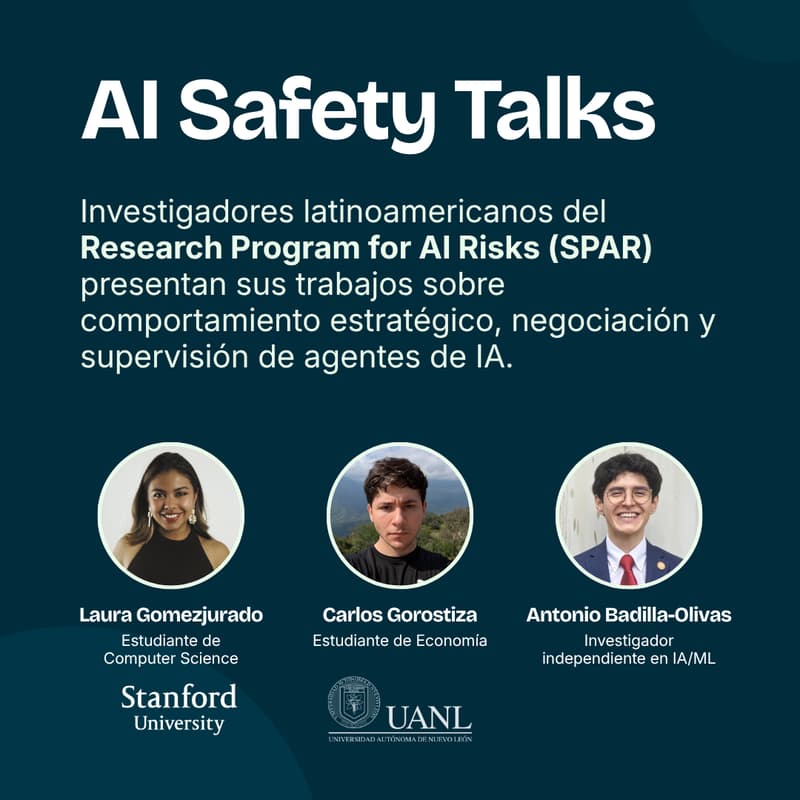 Cover Image for AI Safety Talks: Agentes de IA, negociación y supervisión