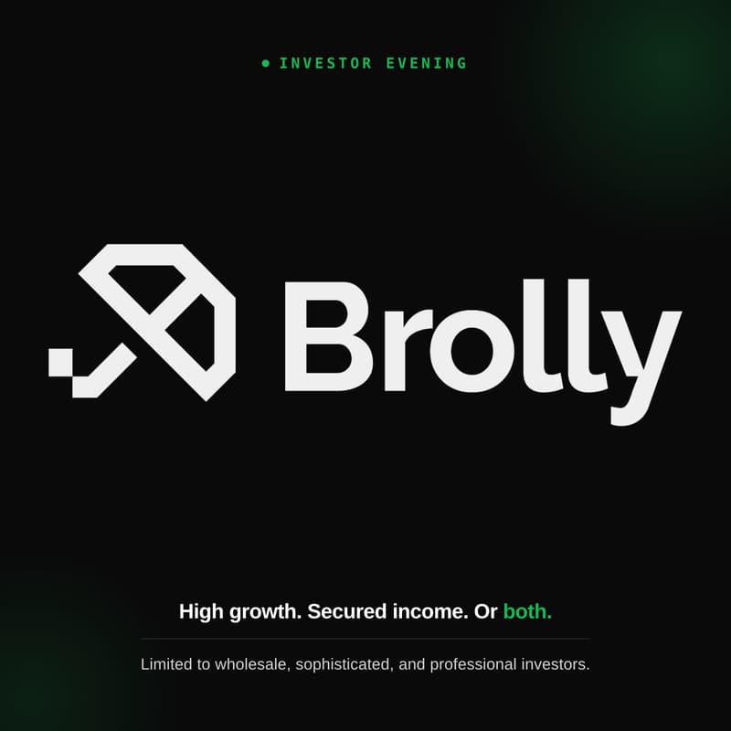 Cover Image for Brolly Investors Event. Private credit is changing. See what we’re building.