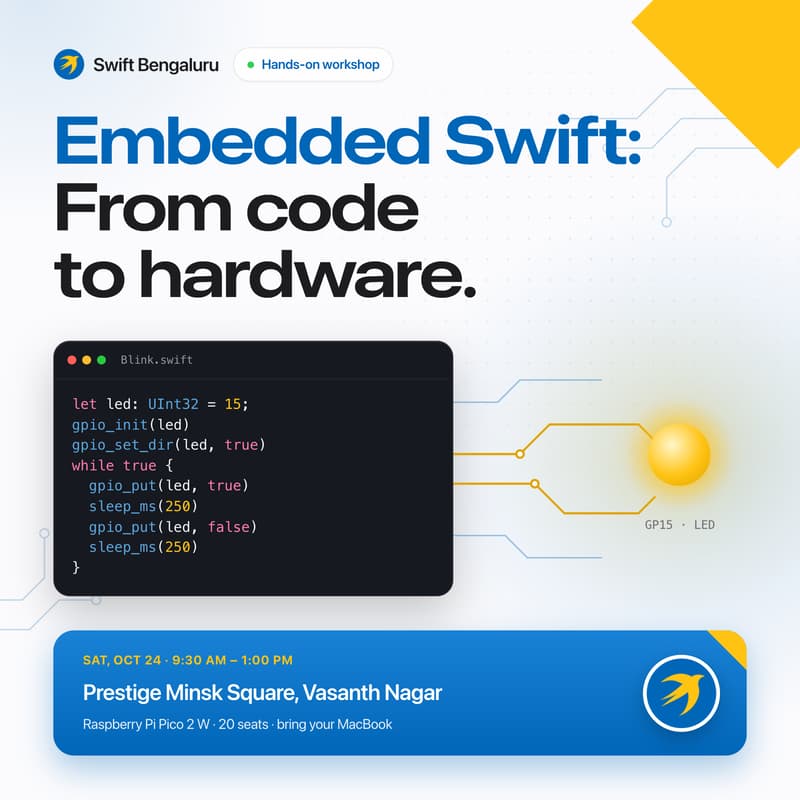 Cover Image for Embedded Swift: From Code to Hardware