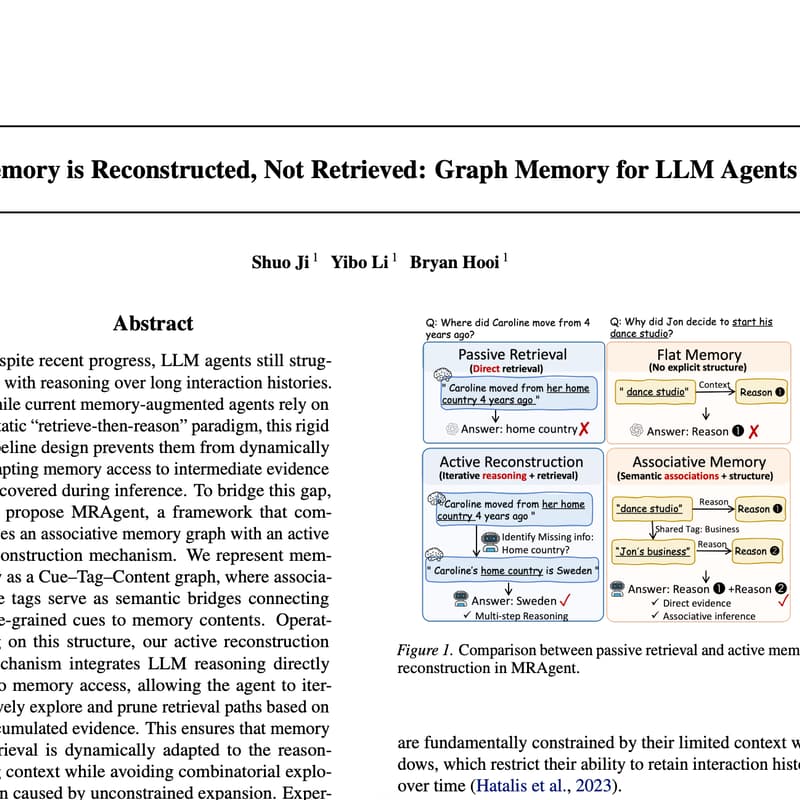 Cover Image for Frontier Tower AI Paper Reading Club - Week 23 - Memory is Reconstructed, Not Retrieved: Graph Memory for LLM Agents
