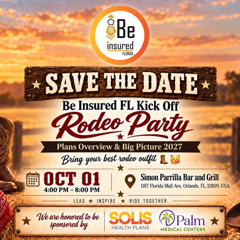 Cover Image for š¤ SAVE THE DATE ā BE INSURED FL KICK OFF 2027 š¤