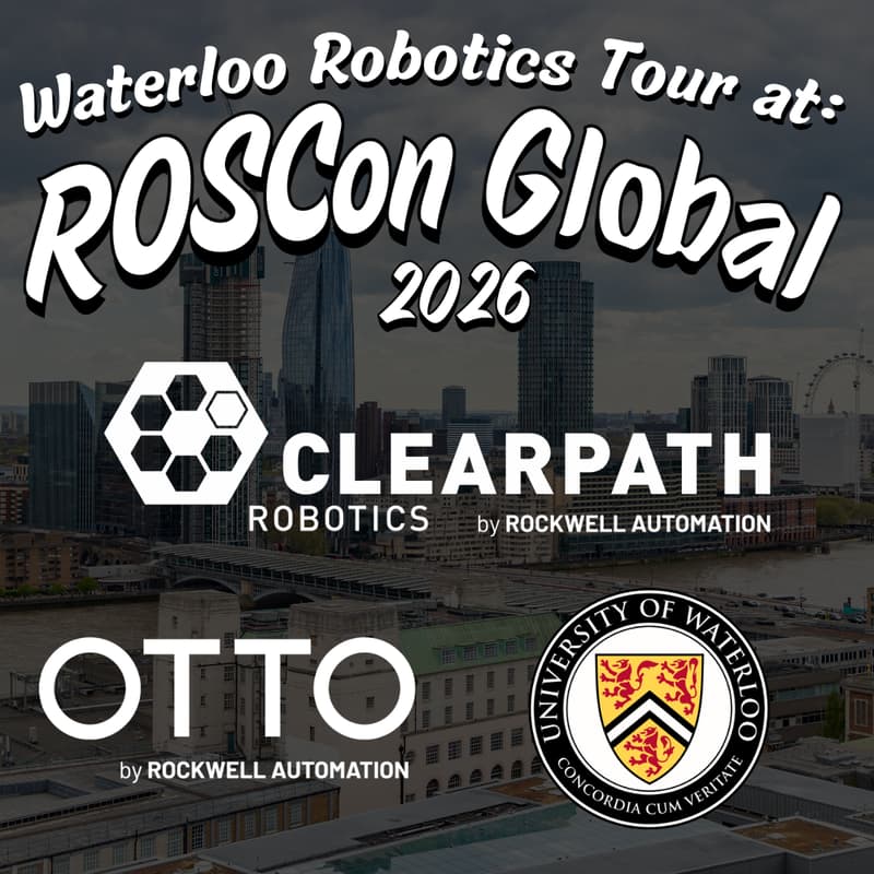Cover Image for Waterloo Robotics Tour at ROSCon Global 2026