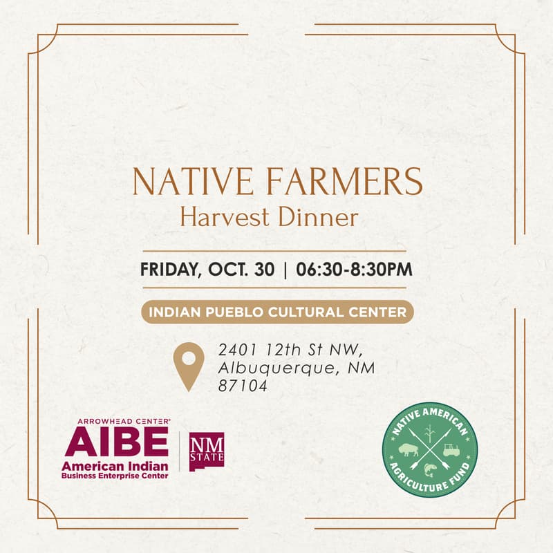 Cover Image for Native Farmers Harvest Dinner