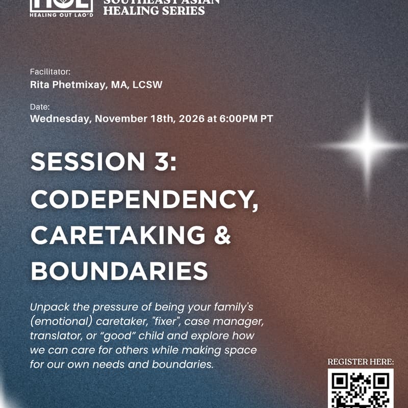 Cover Image for WHAT WE CARRY (Session 3): Codependency, Caretaking & Boundaries