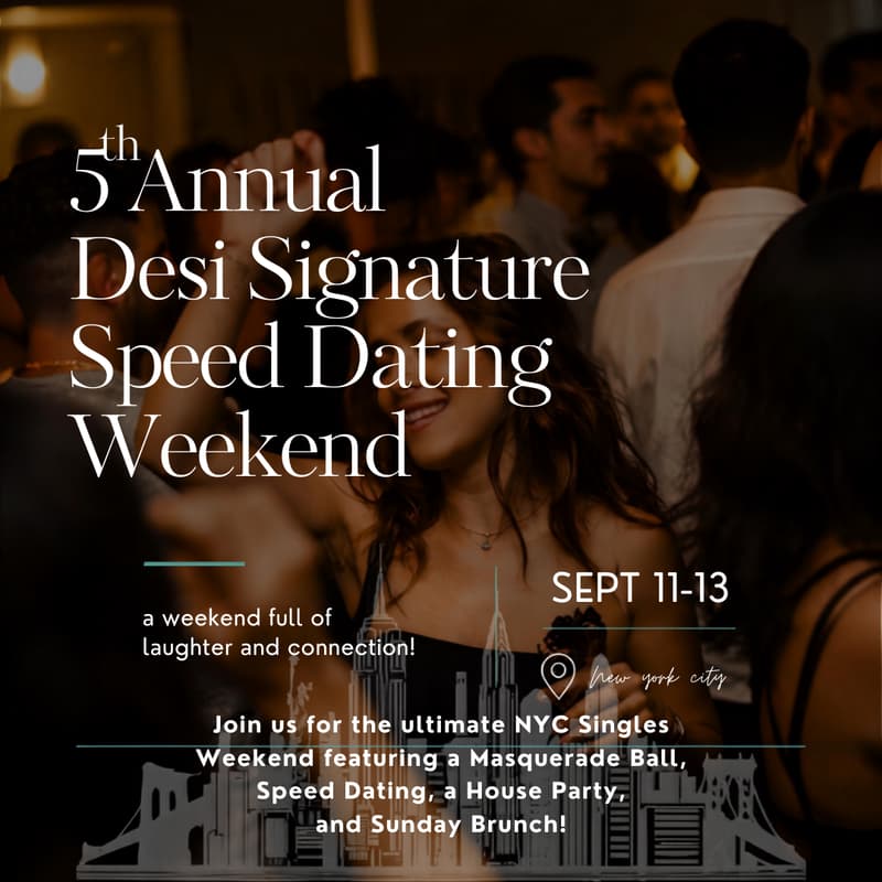 Cover Image for 5th Annual Desi Signature Speed Dating Weekend