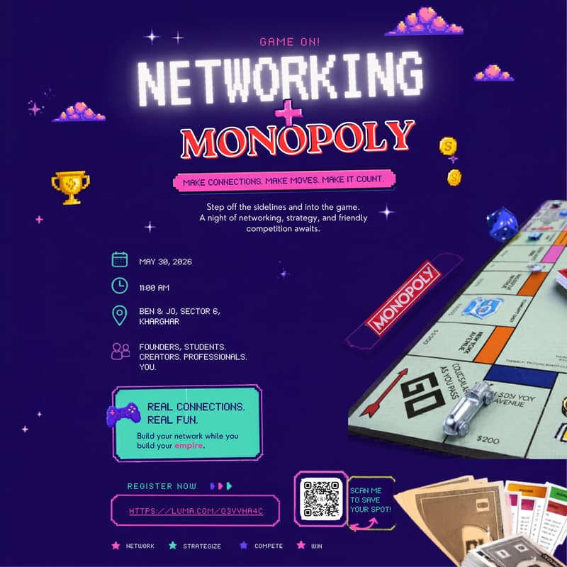 Cover Image for networking mixer for founders + monopoly