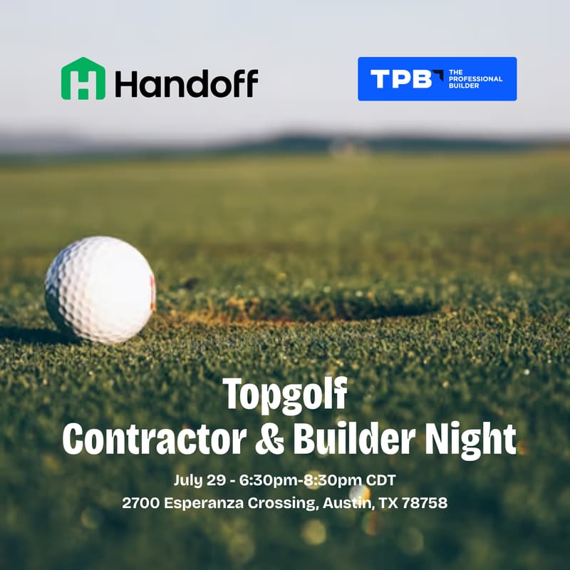Cover Image for Topgolf Residential Contractor & Builders Night with Handoff x The Professional Builder
