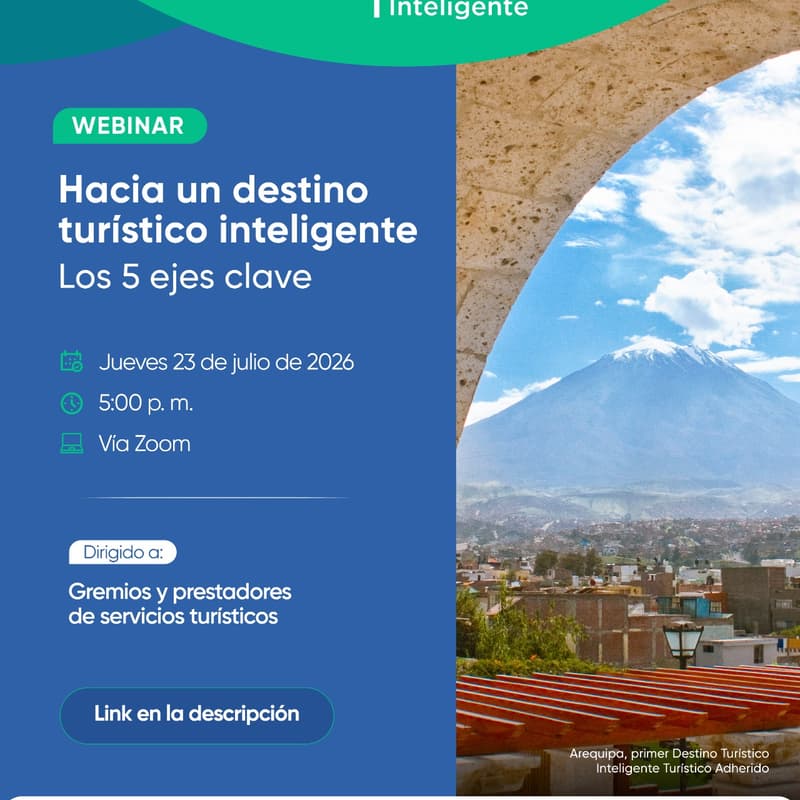 Cover Image for Webinar: Hacia un destino turístico inteligente: Los 5 ejes clave