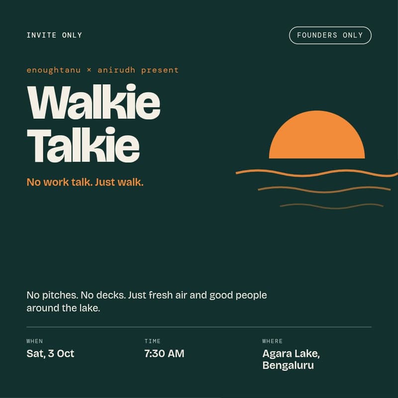 Cover Image for Walkie Talkie with Founders - Invite Only