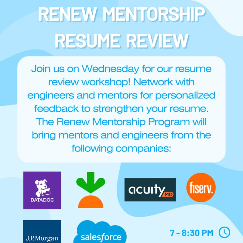 Cover Image for ADI x Renew Mentorship Resume Review