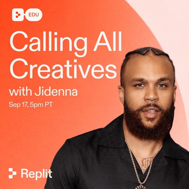Cover Image for Calling All Creatives with Jidenna | Replit Student Showcase