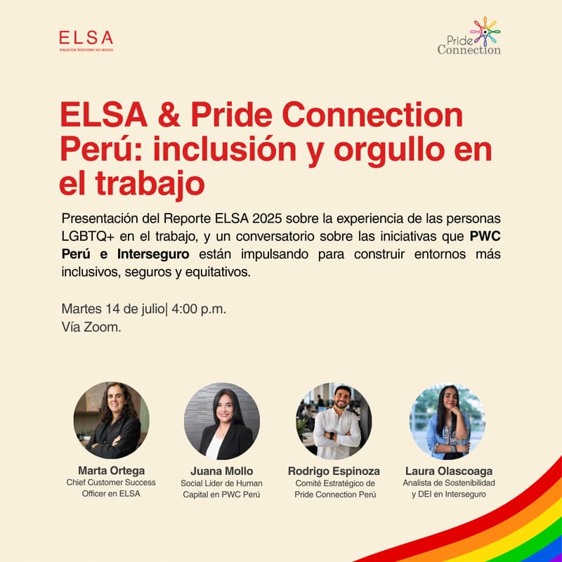 Cover Image for ELSA & Pride Connection Perú: inclusión y orgullo en el trabajo