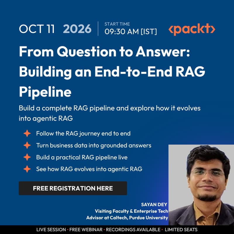 Cover Image for How a RAG system turns a question into a grounded, useful answer [Free webinar]