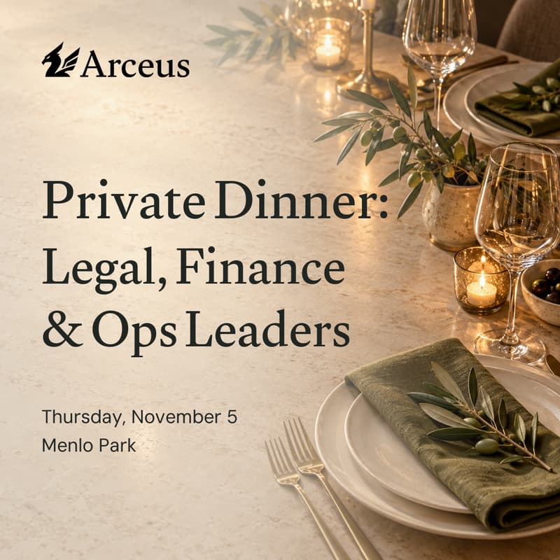 Cover Image for Private Dinner: Legal, Finance & Ops Leaders