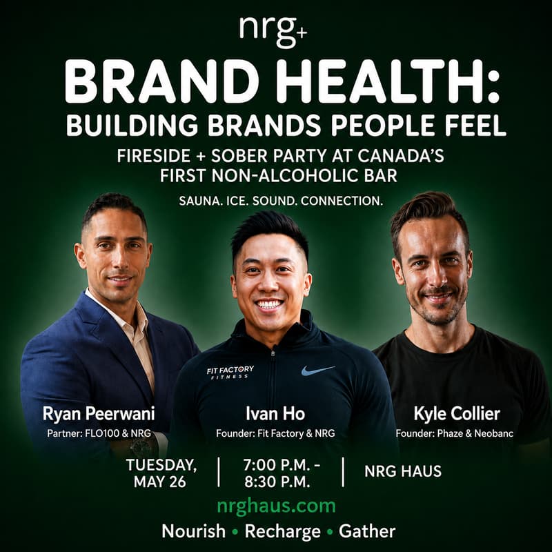 Cover Image for Brand Health: Building Brands People Feel — Fireside + Sober Party at Canada's First Non-Alcoholic Bar