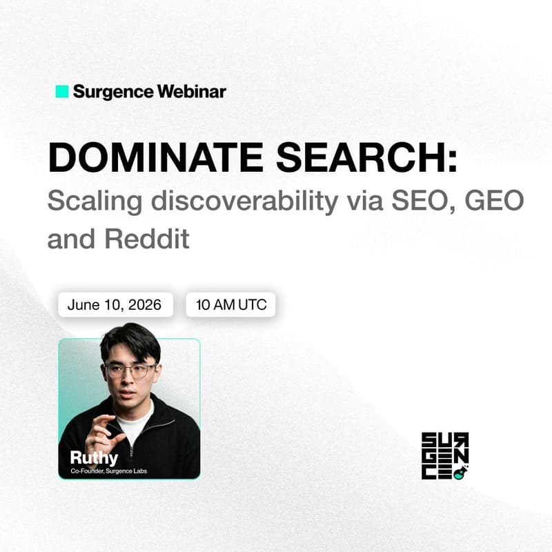 Cover Image for Webinar: How to Dominate Search Discoverability - SEO / GEO / Reddit
