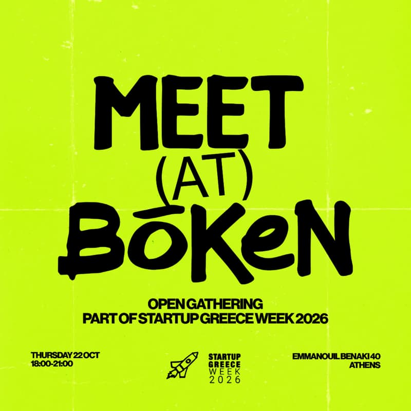 Cover Image for MEET(AT)BŌKEN - Open gathering in the heart of Athens for Startup Greece Week 2026