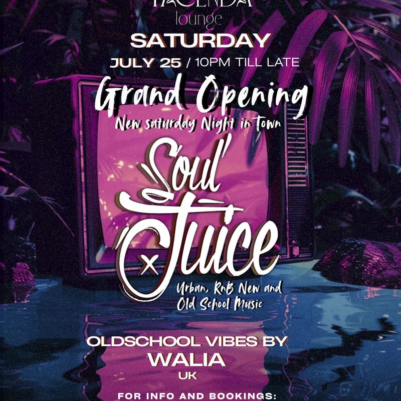Cover Image for Tonight! Grand Opening - Free Entrance & Parking - Network & Dance - Soul Juice - Old and New School Urban Vibes powered by Ecox Network