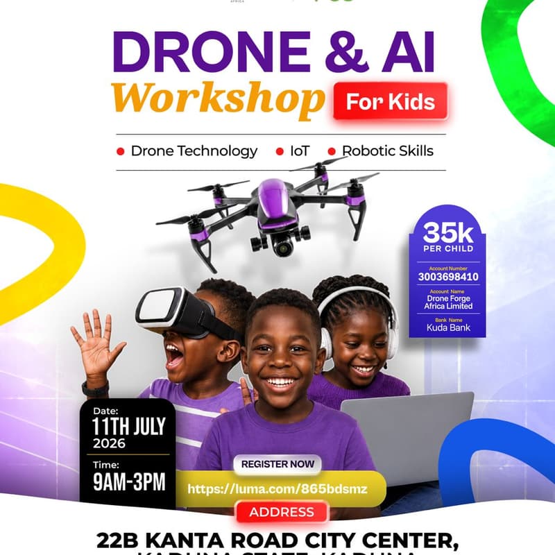 Cover Image for DRONE & AI WORKSHOP FOR KIDS IS HERE! 🤖✈️ KADUNA