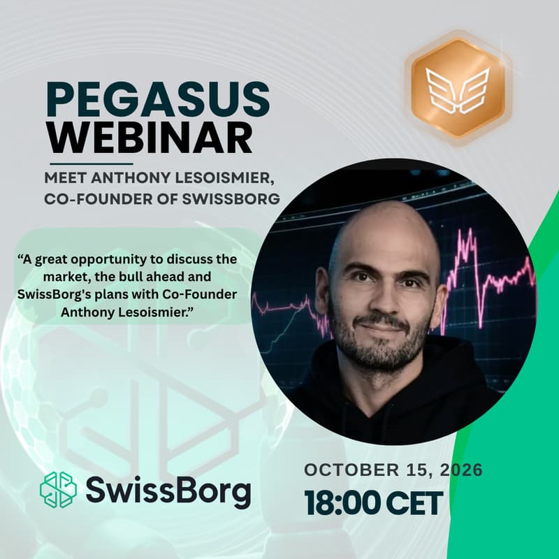 Cover Image for Exclusive Pegasus Webinar: Meet Anthony Lesoismier, Co-Founder of SwissBorg