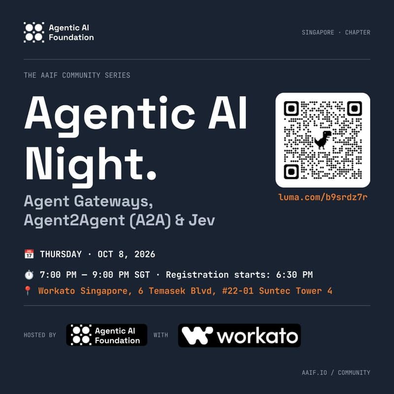 Cover Image for [Singapore] Agentic AI Night: Agent Gateways, A2A, & Jev