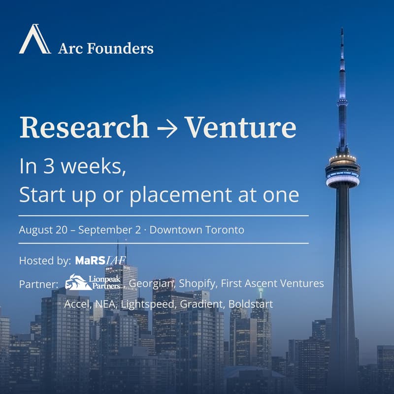 Cover Image for The Arc Founders Sprint Cohort 01