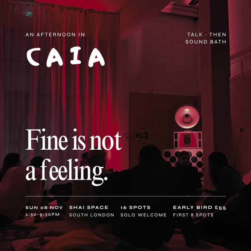 Cover Image for CAIA: Fine Is Not a Feeling · A Sunday at Shai Space