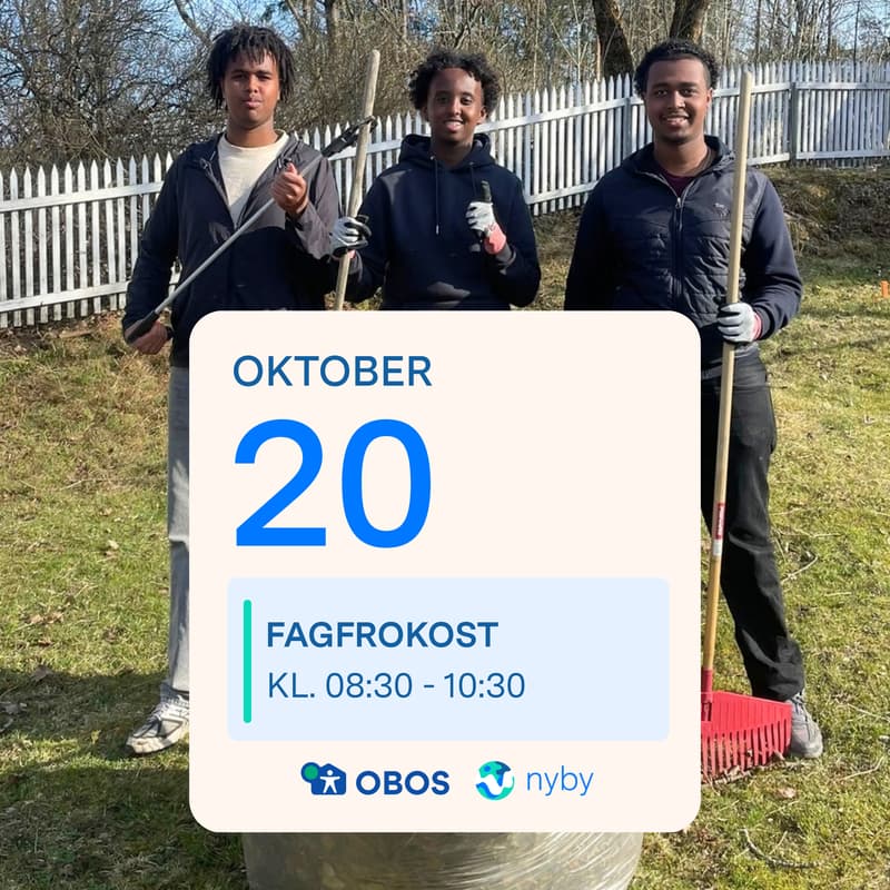 Cover Image for Fagfrokost: Slik bygger OBOS gode nabolag ved å dele oppgaver med ungdom