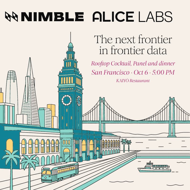 Cover Image for ALICE Labs & Nimble Present: The Next Frontier in Frontier Data (COLM 2026 Edition)-
