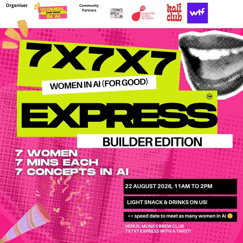 Cover Image for 7x7x7 Express: Builder Edition! [7 women, 7 case studies, 7 mins each]
