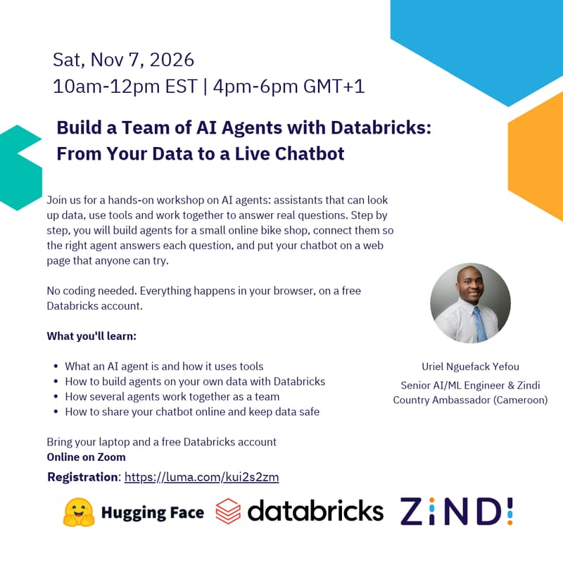 Cover Image for Build a Team of AI Agents with Databricks: From Your Data to a Live Chatbot